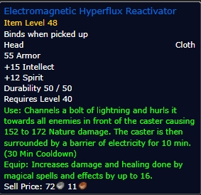 Electromagnetic Hyperflux Reactivator  wow sod phase 2